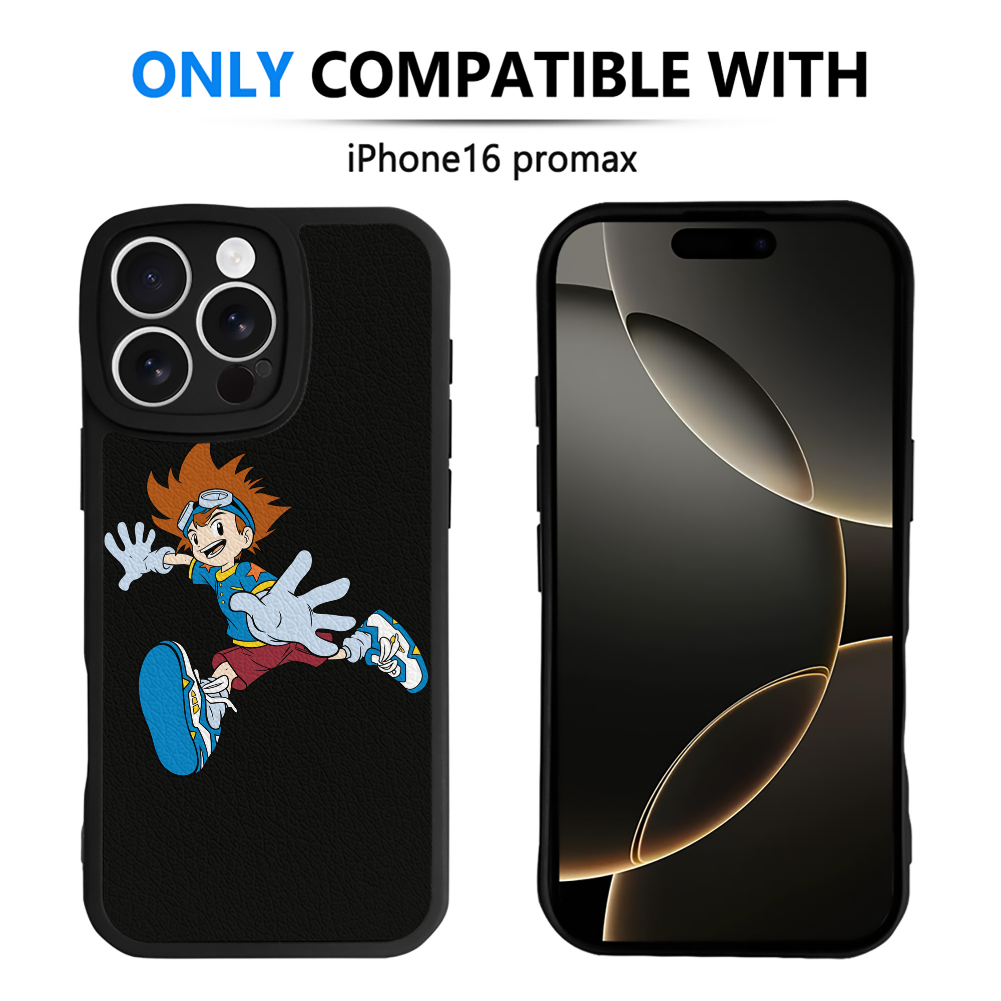 （画像用） Digimon デジタルモンスター/デジモン 【iPhone 16シリーズ対応】シリコンスマホケース（レザー調） 材質：シリコン